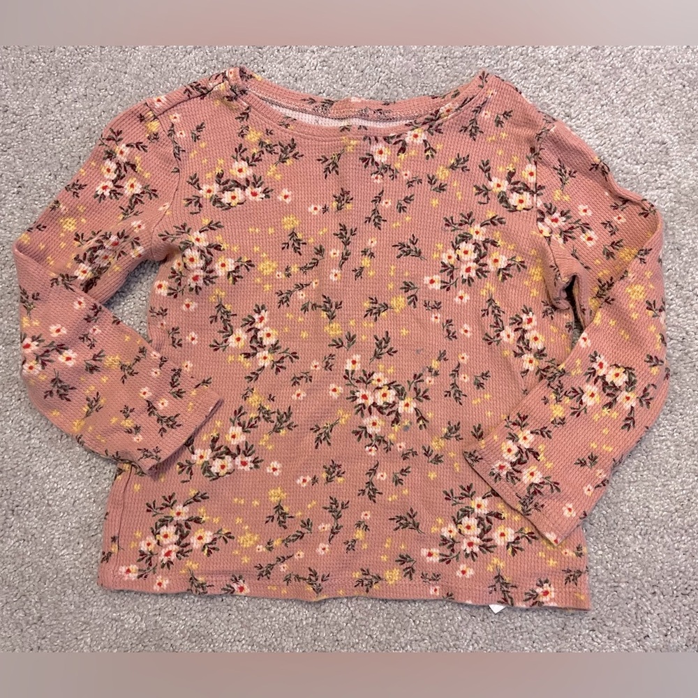 ⭐️5/$25⭐️ Old Navy Girls 4T Pink Floral Long Sleeve Top